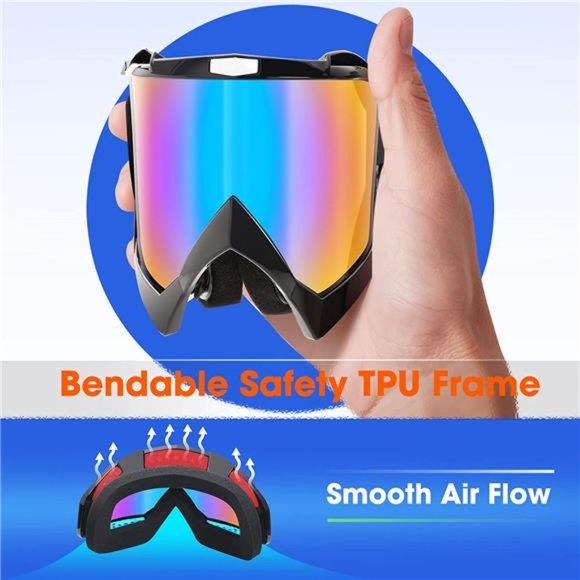 MAMBAOUT Adult Snow Ski Goggles, Snowboard Goggles for Youth, Teens, Men & Women - Picture 5 of 6